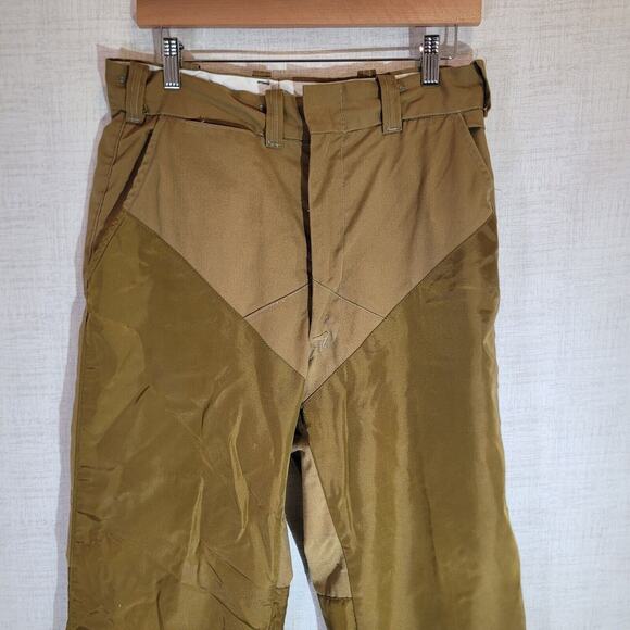 Vtg Duxbak Mains Le Cloth Hunting Bottoms Mens 31x26 Fishing Brown Field Pants - Picture 2 of 10